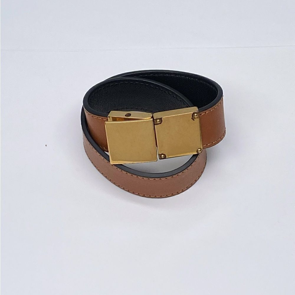 Celine Leather Double Strap Bracelet size M